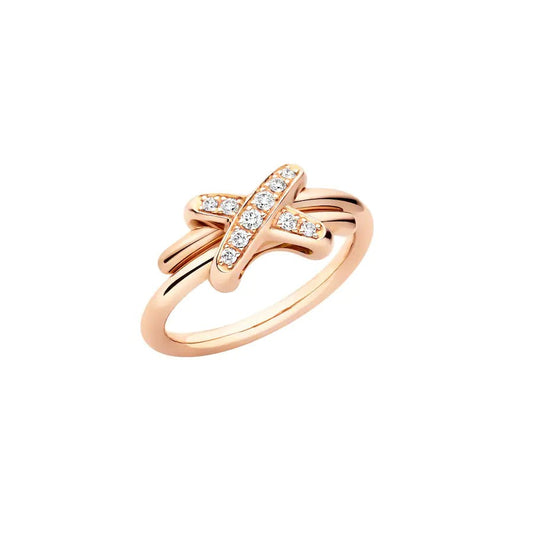 [Opulent Aurora]JEUX DE PINK GOLD DIAMOND RING