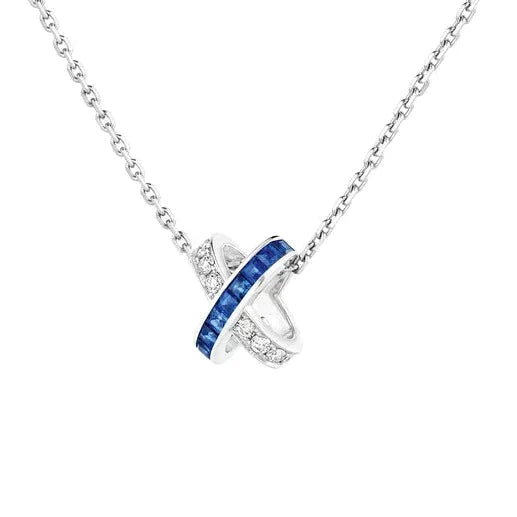 [Opulent Aurora]LIENS DIAMOND SILVER NECKLACE