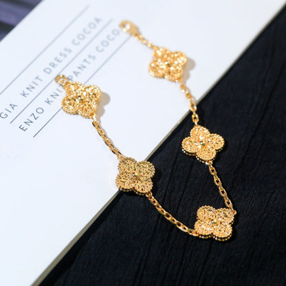 [Opulent Aurora]CLOVER 5 MOTIFS BRONZING BRACELET