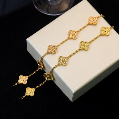 [Opulent Aurora]CLOVER 5 MOTIFS BRONZING BRACELET