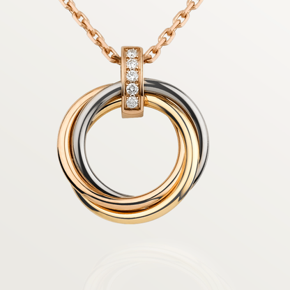 [Opulent Aurora]TRINITY NECKLACE GOLD  DIAMONDS