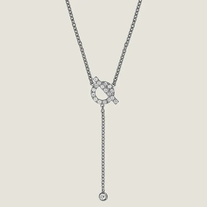 [Opulent Aurora]FINESSE SILVER DIAMOND NECKLACE