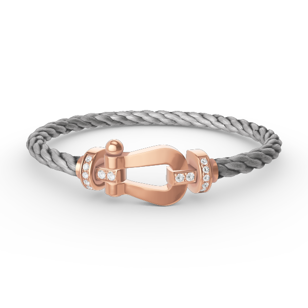 [Opulent Aurora]FORCE LARGE HORSESHOE HALF DIAMOND BRACELET ROSE GOLD