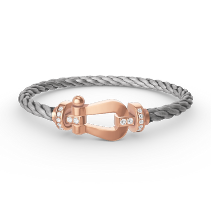 [Opulent Aurora]FORCE LARGE HORSESHOE HALF DIAMOND BRACELET ROSE GOLD