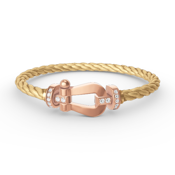 [Opulent Aurora]FORCE LARGE HORSESHOE HALF DIAMOND BRACELET ROSE GOLD