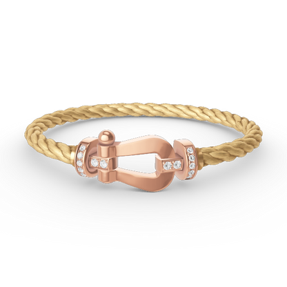 [Opulent Aurora]FORCE LARGE HORSESHOE HALF DIAMOND BRACELET ROSE GOLD