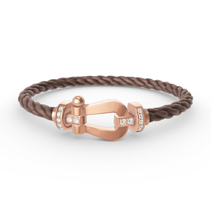 [Opulent Aurora]FORCE LARGE HORSESHOE HALF DIAMOND BRACELET ROSE GOLD