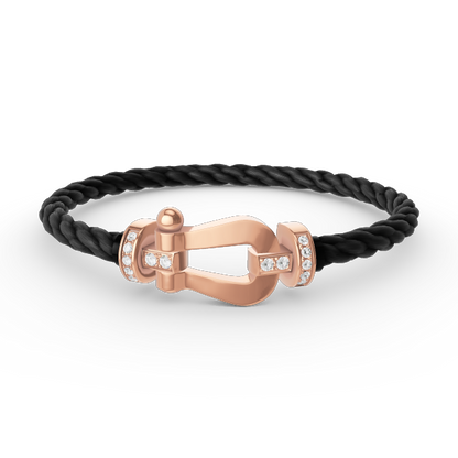 [Opulent Aurora]FORCE LARGE HORSESHOE HALF DIAMOND BRACELET ROSE GOLD