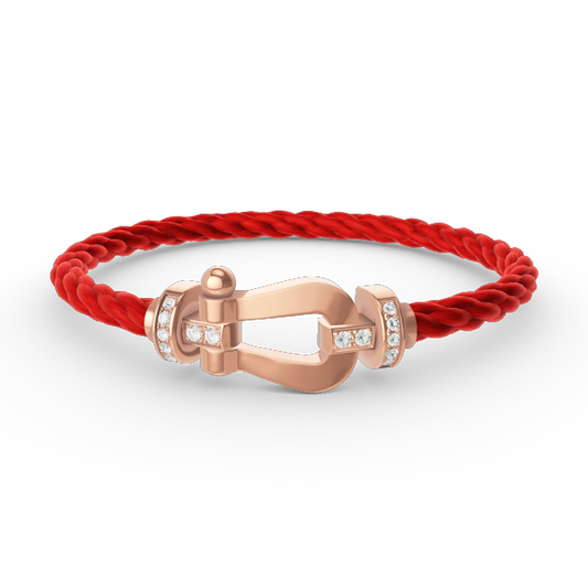 [Opulent Aurora]FORCE LARGE HORSESHOE HALF DIAMOND BRACELET ROSE GOLD