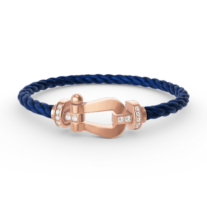 [Opulent Aurora]FORCE LARGE HORSESHOE HALF DIAMOND BRACELET ROSE GOLD