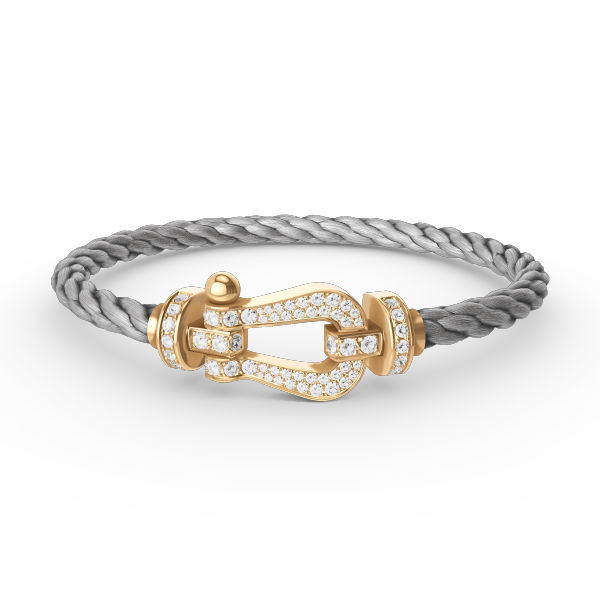 [Opulent Aurora]FORCE LARGE HORSESHOE FULL DIAMOND BRACELET GOLD