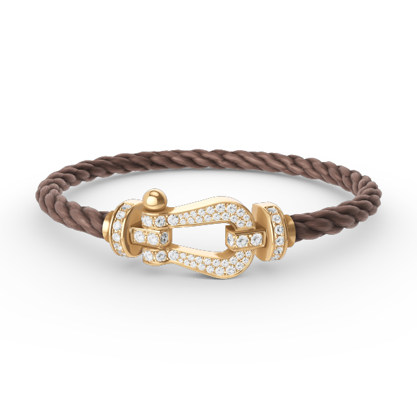 [Opulent Aurora]FORCE LARGE HORSESHOE FULL DIAMOND BRACELET GOLD