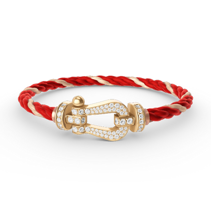 [Opulent Aurora]FORCE LARGE HORSESHOE FULL DIAMOND BRACELET GOLD