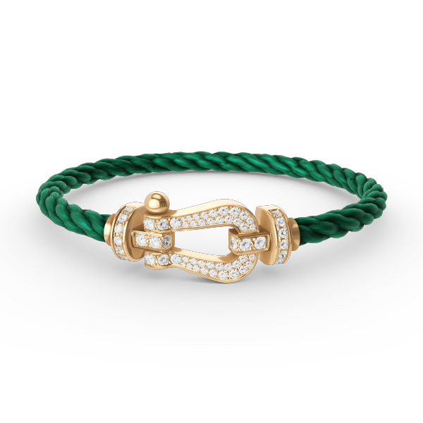 [Opulent Aurora]FORCE LARGE HORSESHOE FULL DIAMOND BRACELET GOLD