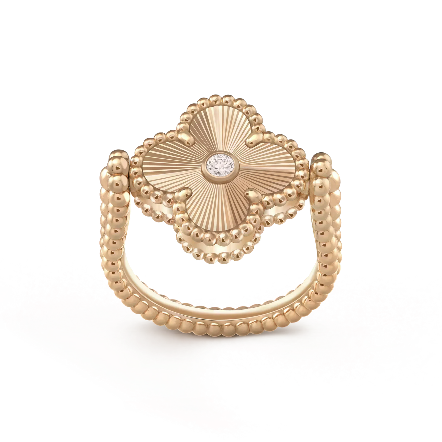 [Opulent Aurora]CLOVER RIVERSIBLE ROSE GOLD RING