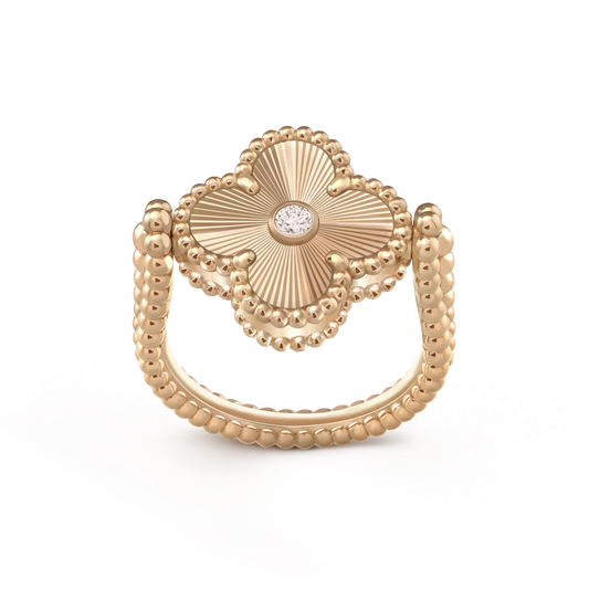 [Opulent Aurora]CLOVER RIVERSIBLE ROSE GOLD RING