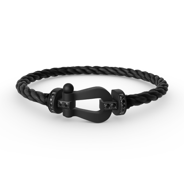 [Opulent Aurora]FORCE LARGE SERIES HORSESHOE BLACK SAMURAI BRACELET