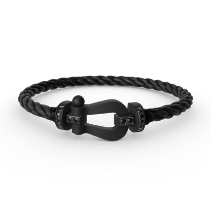 [Opulent Aurora]FORCE LARGE SERIES HORSESHOE BLACK SAMURAI BRACELET