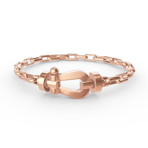 [Opulent Aurora]FORCE LARGE HORSESHOE CLASP  METAL BRACELET