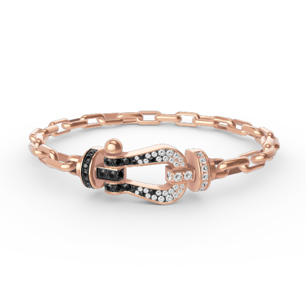 [Opulent Aurora]FORCE LARGE HORSESHOE CLASP  METAL BRACELET