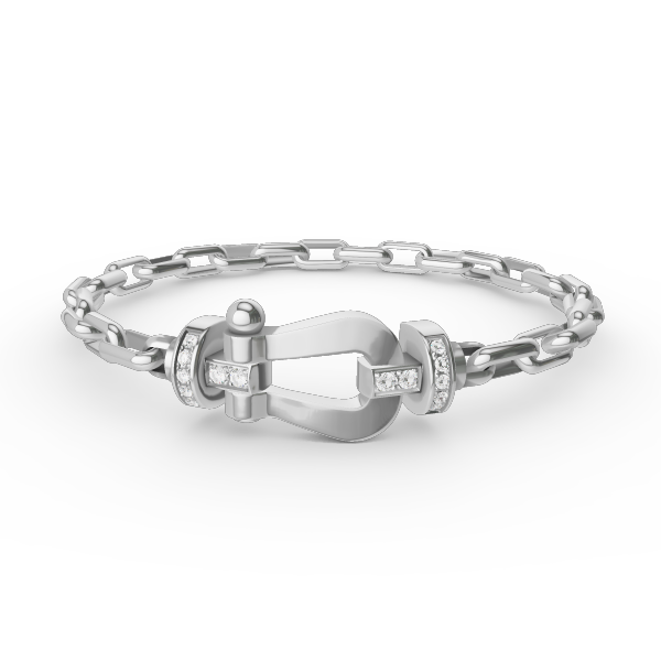 [Opulent Aurora]FORCE LARGE HORSESHOE CLASP  METAL BRACELET