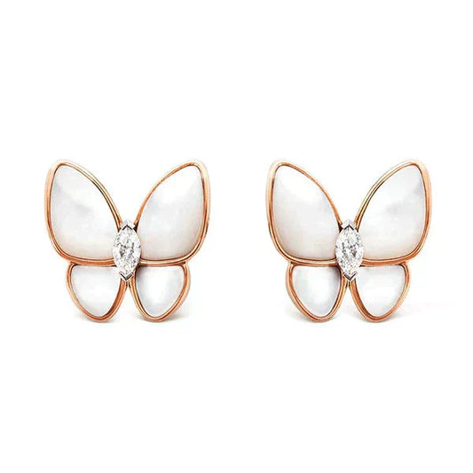 [Opulent Aurora]BUTTERFLY MOP DIAMOND EARRINGS