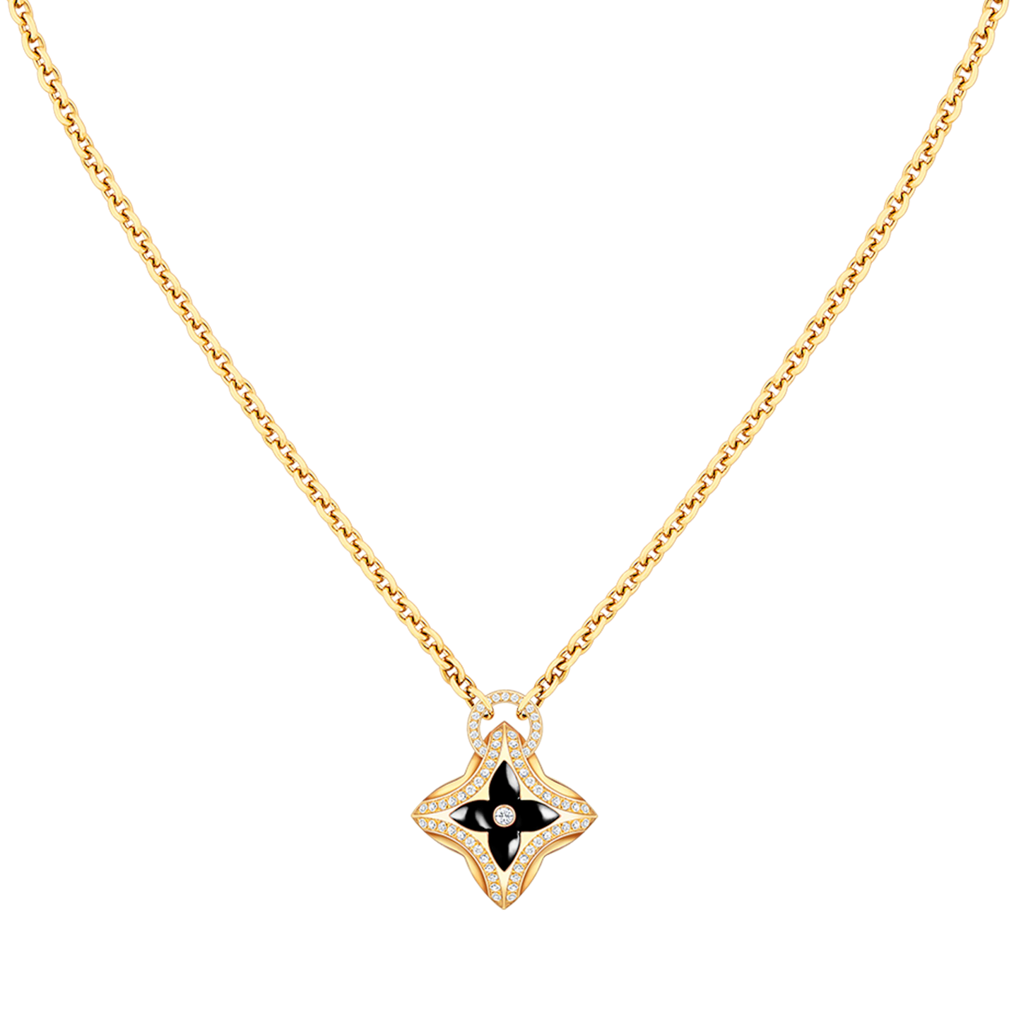 [Opulent Aurora]STAR PEDANT PINK GOLD DIAMOND NECKLACE