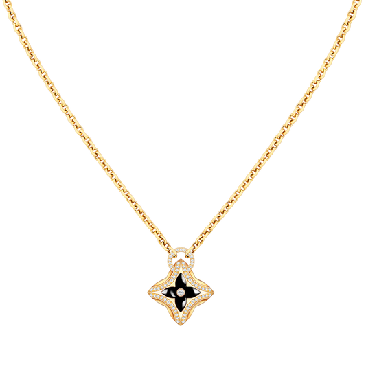 [Opulent Aurora]STAR PEDANT PINK GOLD DIAMOND NECKLACE