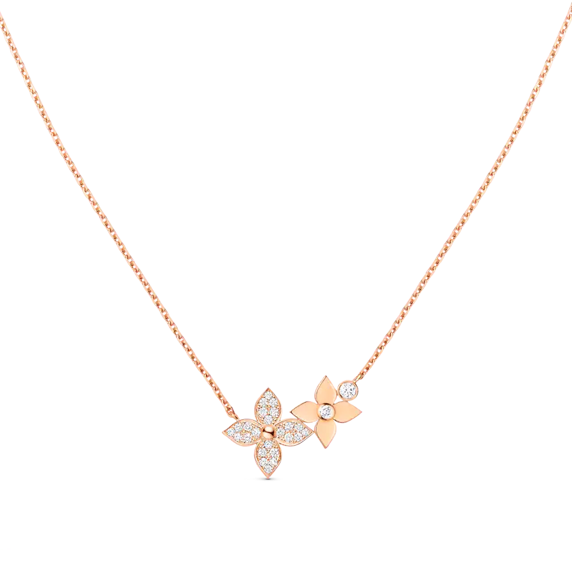 [Opulent Aurora]STAR BLOSSOM NECKLACE PINK GOLD DIAMONDS