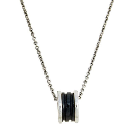 [Opulent Aurora]ZERO 1 BLACK CERAMIC SILVER NECKLACE