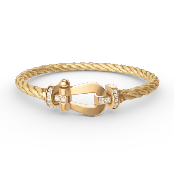 [Opulent Aurora]FORCE LARGE HORSESHOE HALF DIAMOND BRACELET GOLD