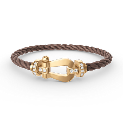 [Opulent Aurora]FORCE LARGE HORSESHOE HALF DIAMOND BRACELET GOLD