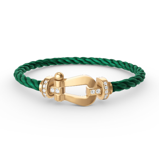 [Opulent Aurora]FORCE LARGE HORSESHOE HALF DIAMOND BRACELET GOLD