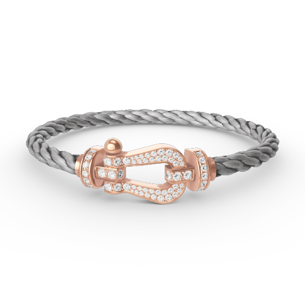 [Opulent Aurora]FORCE LARGE HORSESHOE FULL DIAMOND BRACELET ROSE GOLD