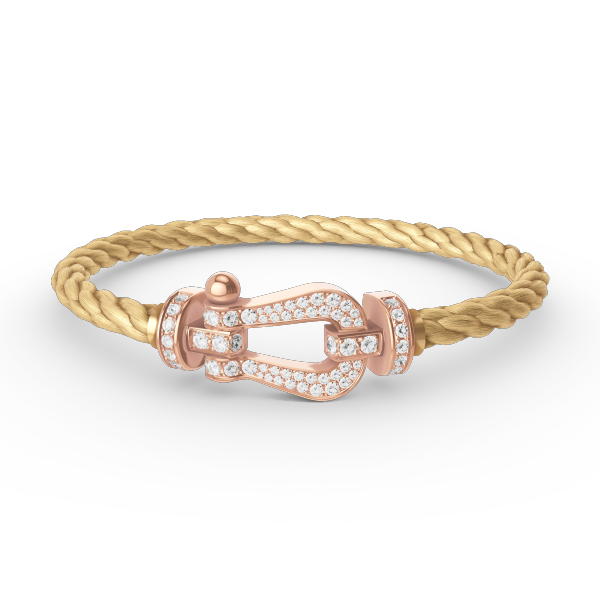 [Opulent Aurora]FORCE LARGE HORSESHOE FULL DIAMOND BRACELET ROSE GOLD