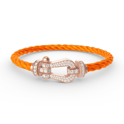 [Opulent Aurora]FORCE LARGE HORSESHOE FULL DIAMOND BRACELET ROSE GOLD