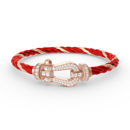 [Opulent Aurora]FORCE LARGE HORSESHOE FULL DIAMOND BRACELET ROSE GOLD