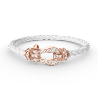 [Opulent Aurora]FORCE LARGE HORSESHOE FULL DIAMOND BRACELET ROSE GOLD