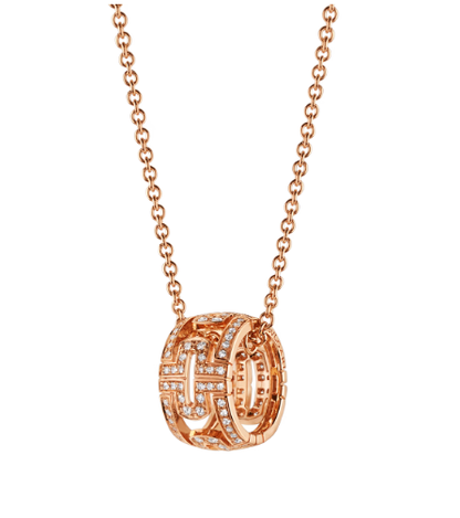 [Opulent Aurora]PARENTESI NECKLACE PINK GOLD DIAMOND