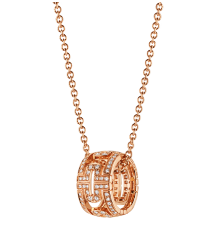 [Opulent Aurora]PARENTESI NECKLACE PINK GOLD DIAMOND