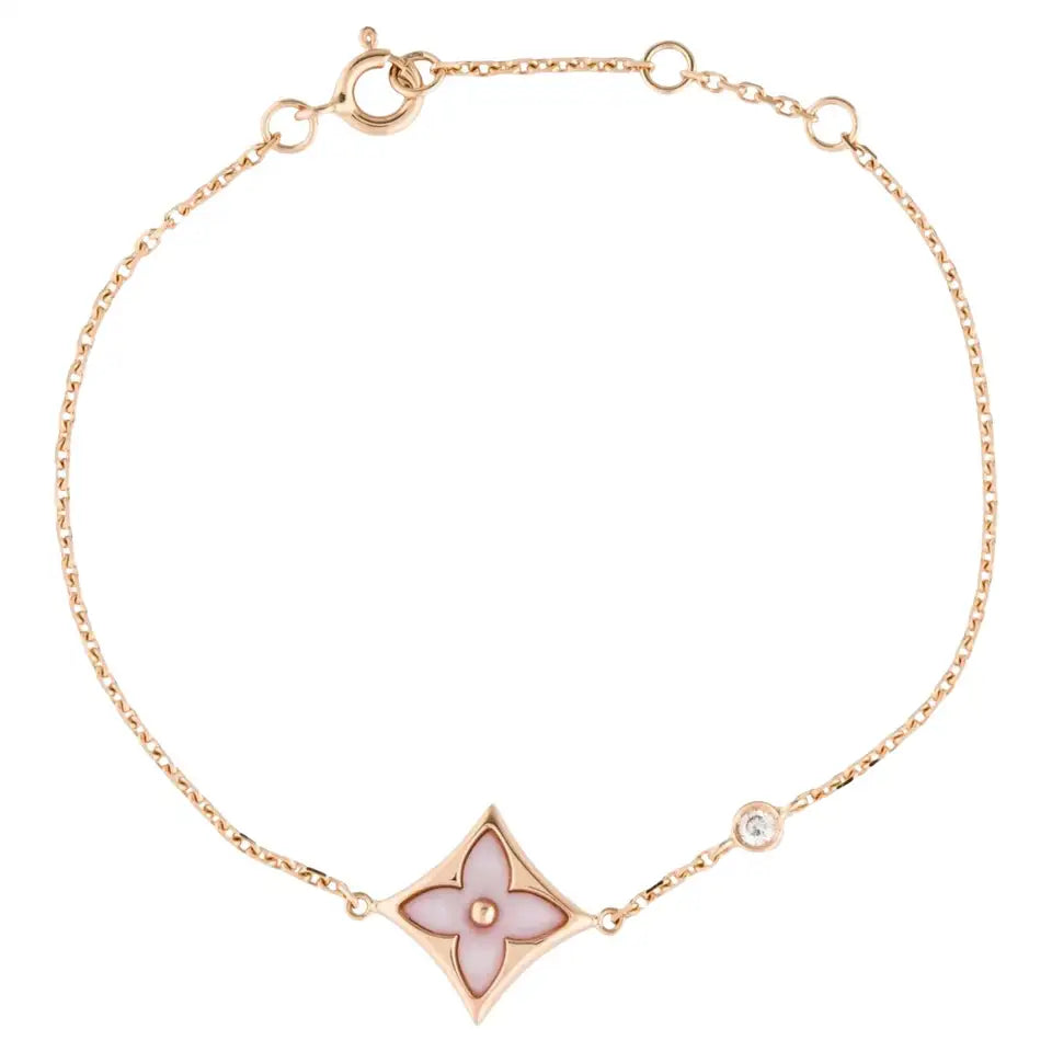 [Opulent Aurora]STAR 1 DIAMOND PINK GOLD BRACELET