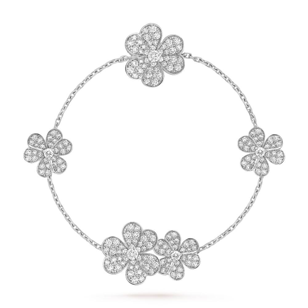 [Opulent Aurora]FRIVOLE SILVER 5 FLOWERS BRACELET