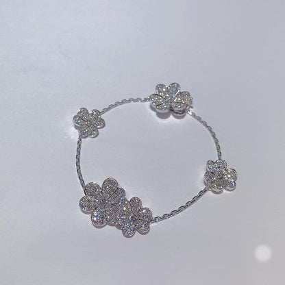 [Opulent Aurora]FRIVOLE SILVER 5 FLOWERS BRACELET