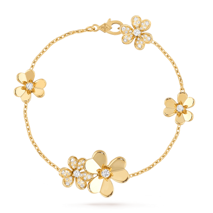 [Opulent Aurora]FRIVOLE GOLD 5 FLOWERS BRACELET