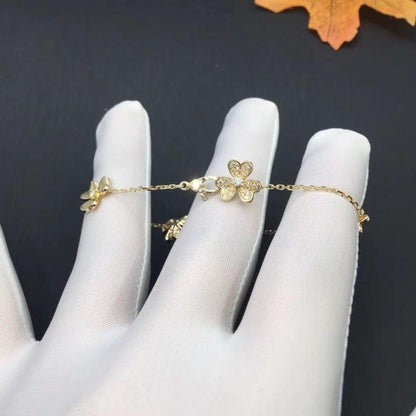 [Opulent Aurora]FRIVOLE GOLD 5 FLOWERS BRACELET