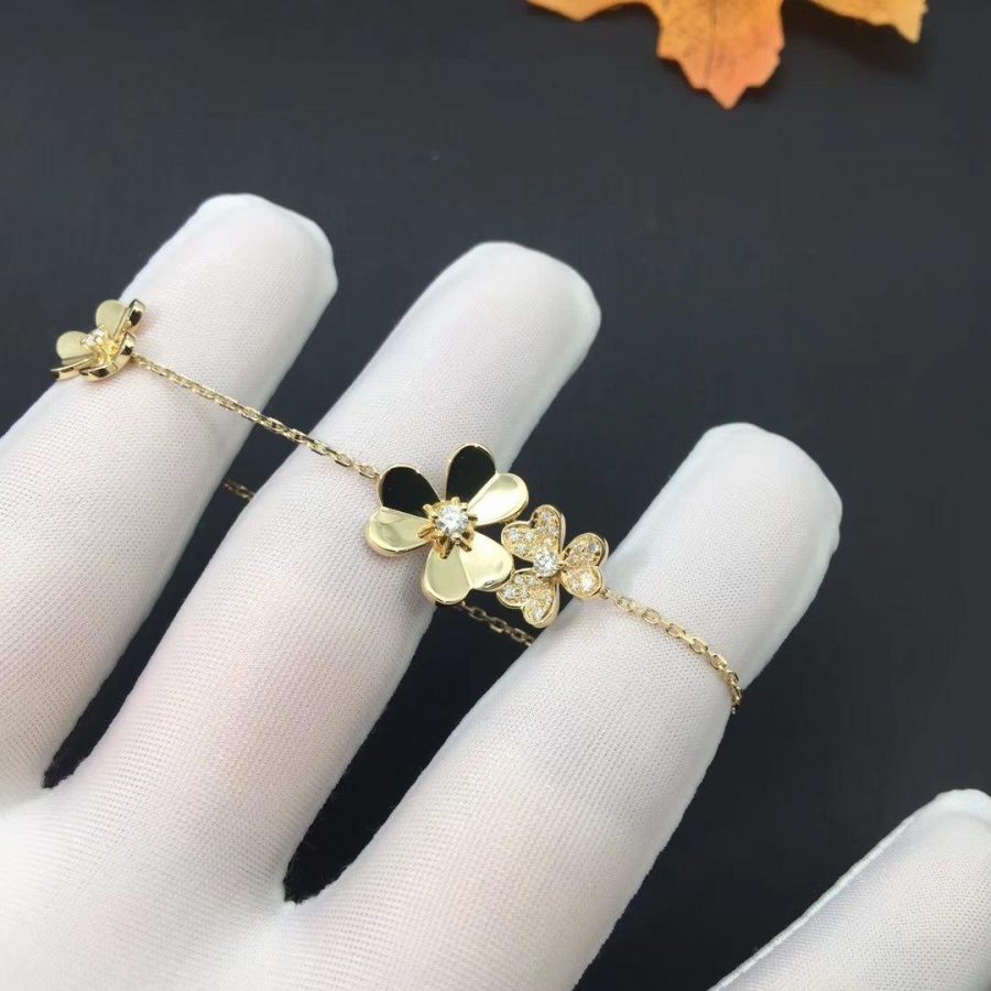 [Opulent Aurora]FRIVOLE GOLD 5 FLOWERS BRACELET