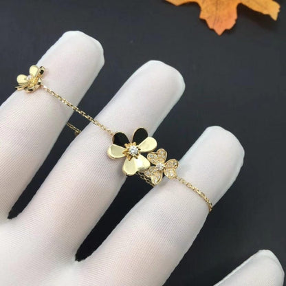 [Opulent Aurora]FRIVOLE GOLD 5 FLOWERS BRACELET