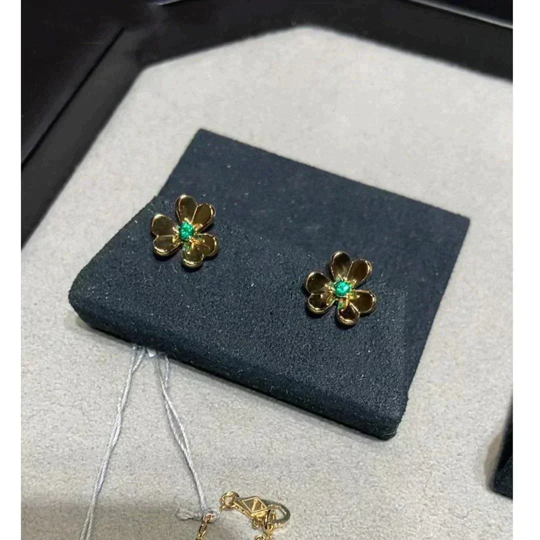 [Opulent Aurora]FRIVOLE  FLOWER MALACHITE EARRINGS