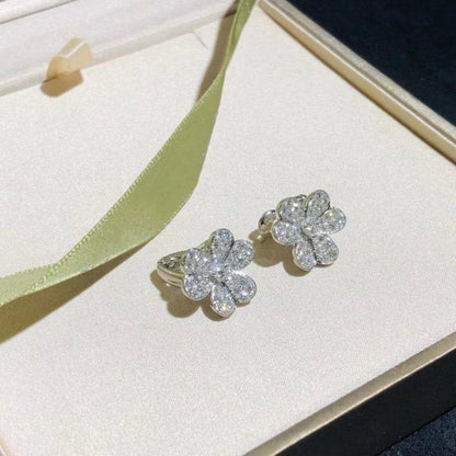 [Opulent Aurora]FRIVOLE SILVER FLOWER DIAMOND EARRINGS