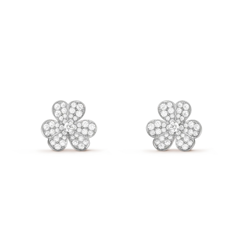 [Opulent Aurora]FRIVOLE SILVER FLOWER DIAMOND EARRINGS